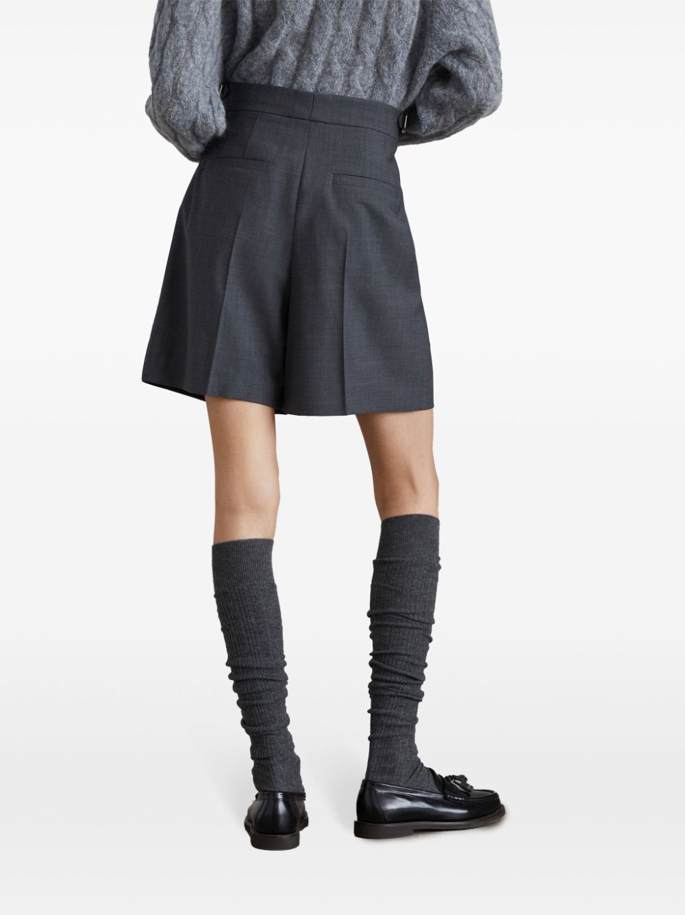 pleat-detailing shorts - 4