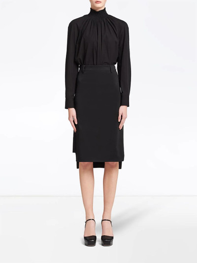 Prada stretch sateen skirt outlook