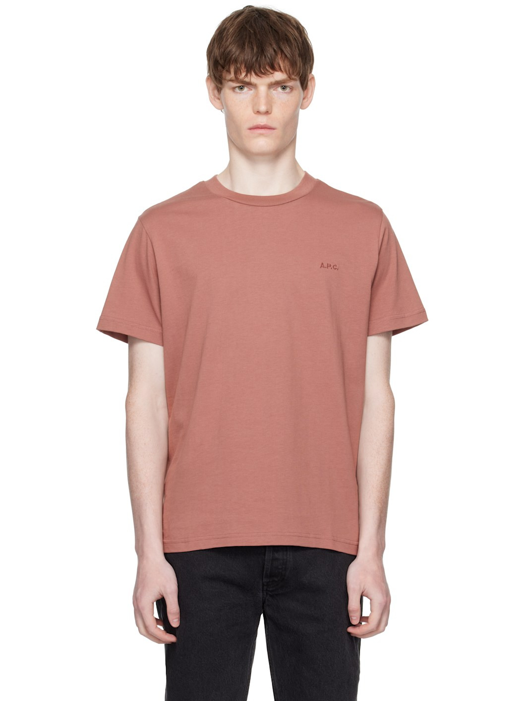 Pink Standard 'APC' Brodé T-shirt - 1