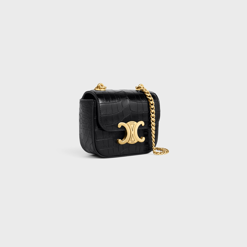 CELINE MINI CHAIN CLAUDE in NILOTICUS CROCODILE outlook