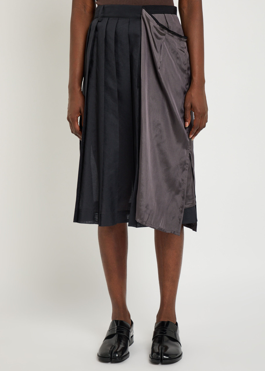 Maison Margiela Panelled Satin Midi Skirt - 2
