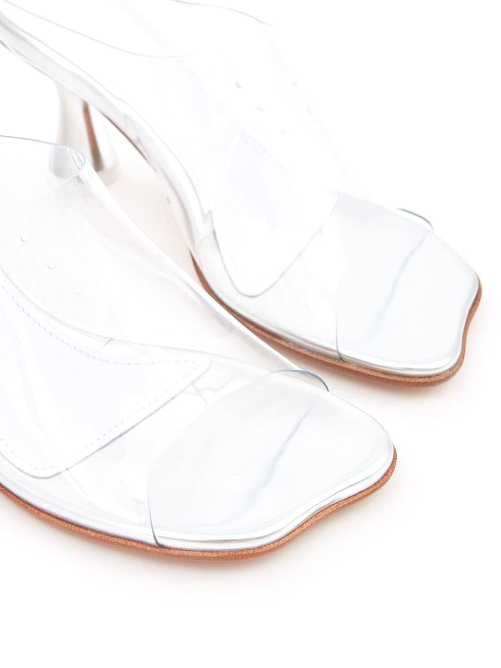 eyelet-detail transparent sandals - 4