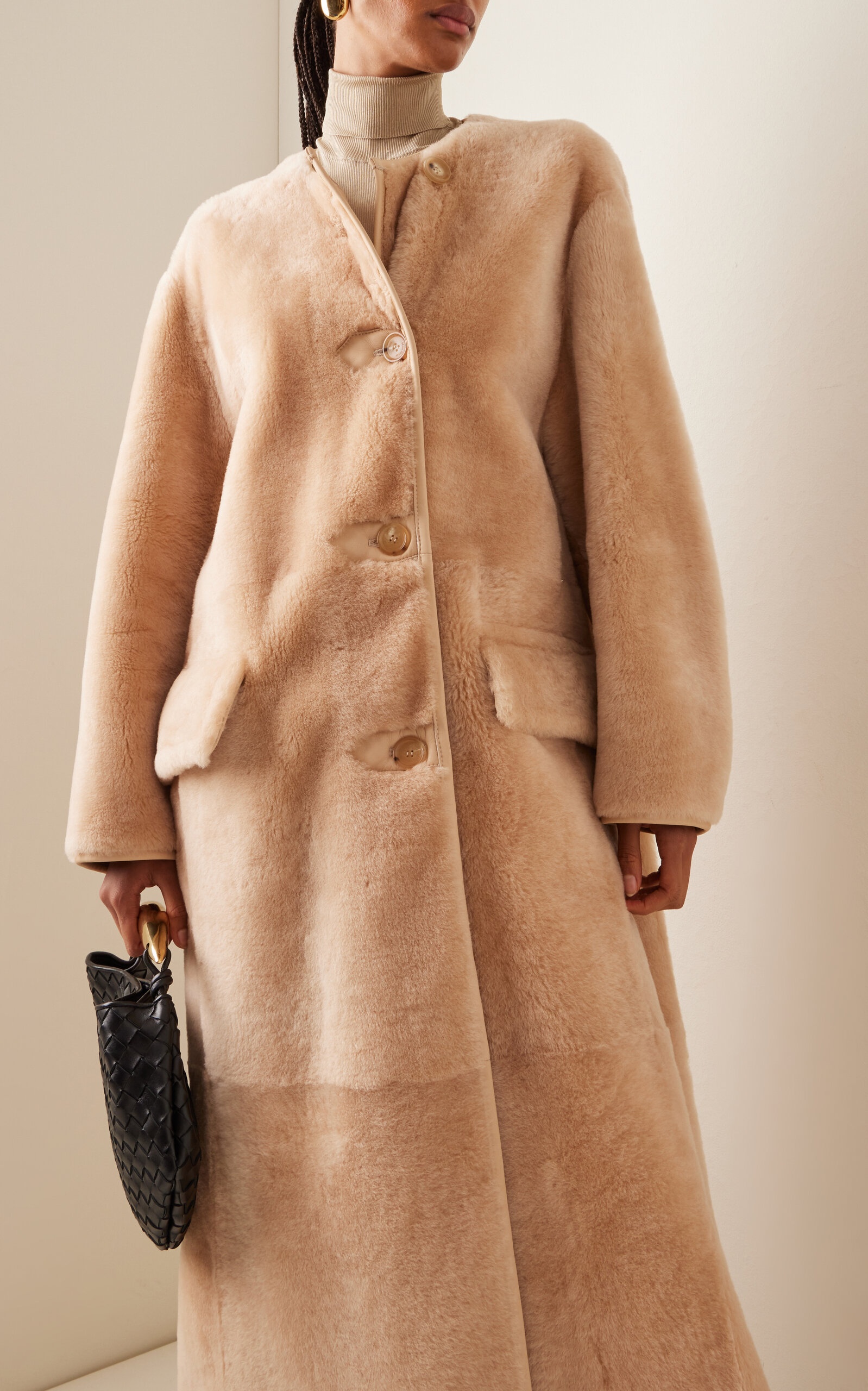 コート MAX MARA Caramel Shearling Effige Sleeveless Coat Max Mara Caramel Shearling Effige Sleeveless Coat Max Mara