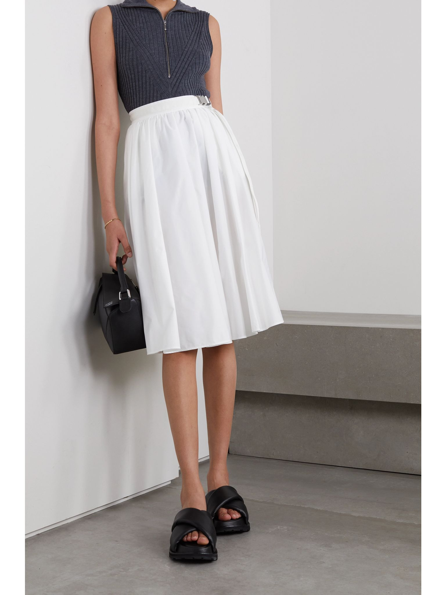Shell midi skirt White - 2