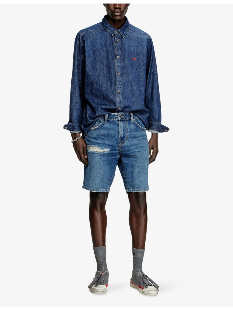 Diesel D-Fin Distressed Slim-Fit Denim Shorts outlook
