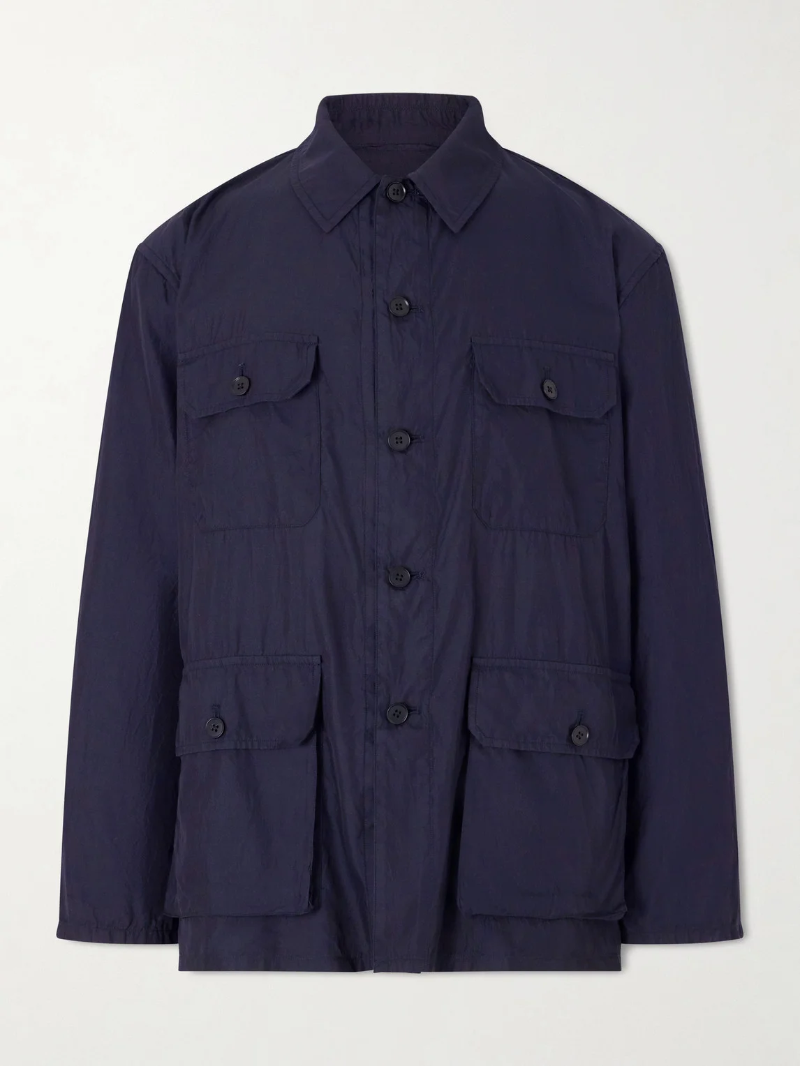 Safari Cotton and Silk-Blend Overshirt - 1