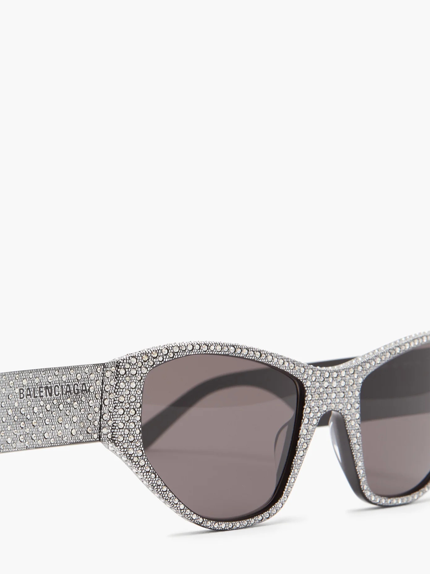 Crystal-embellished angular sunglasses - 4