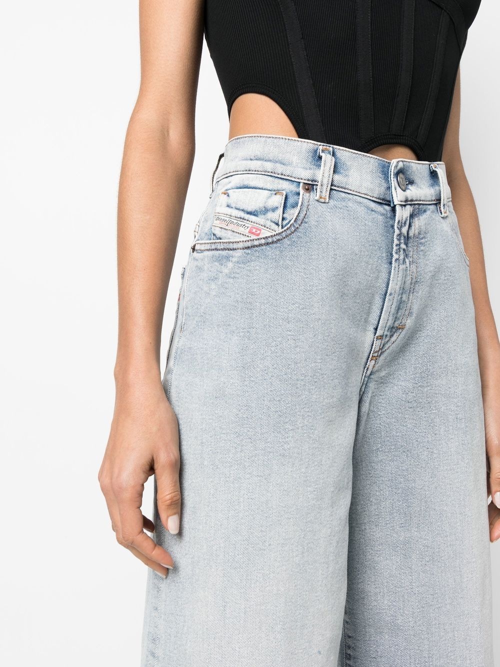 cropped wide-leg jeans - 5