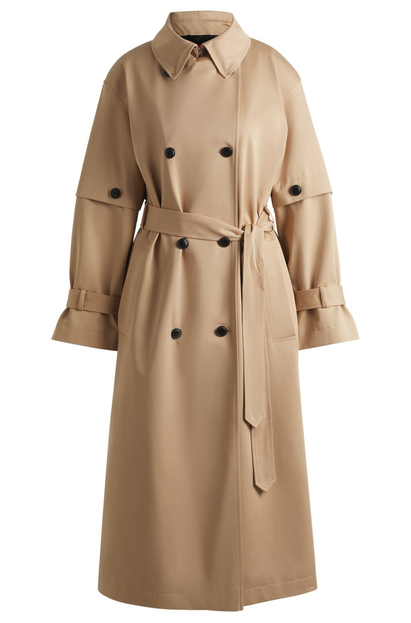 COTTON TRENCH COAT WITH DOUBLE-BREASTED FRONT 1