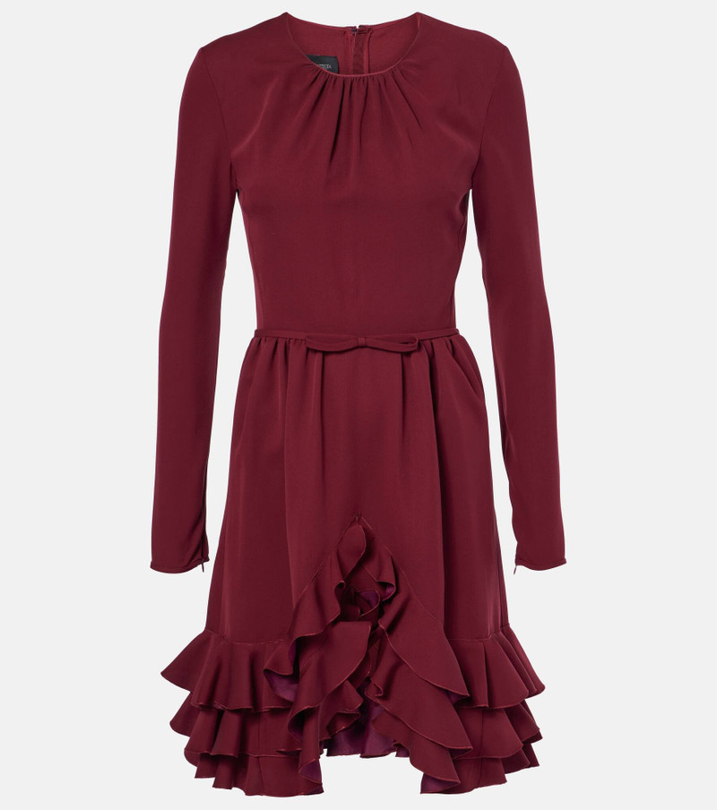 러플 실크 crêpe minidress 1
