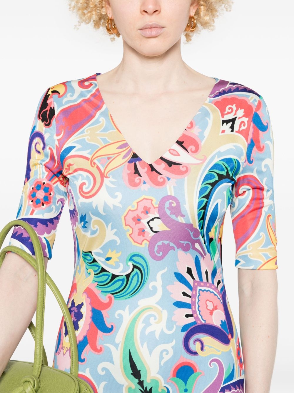 paisley midi dress - 5