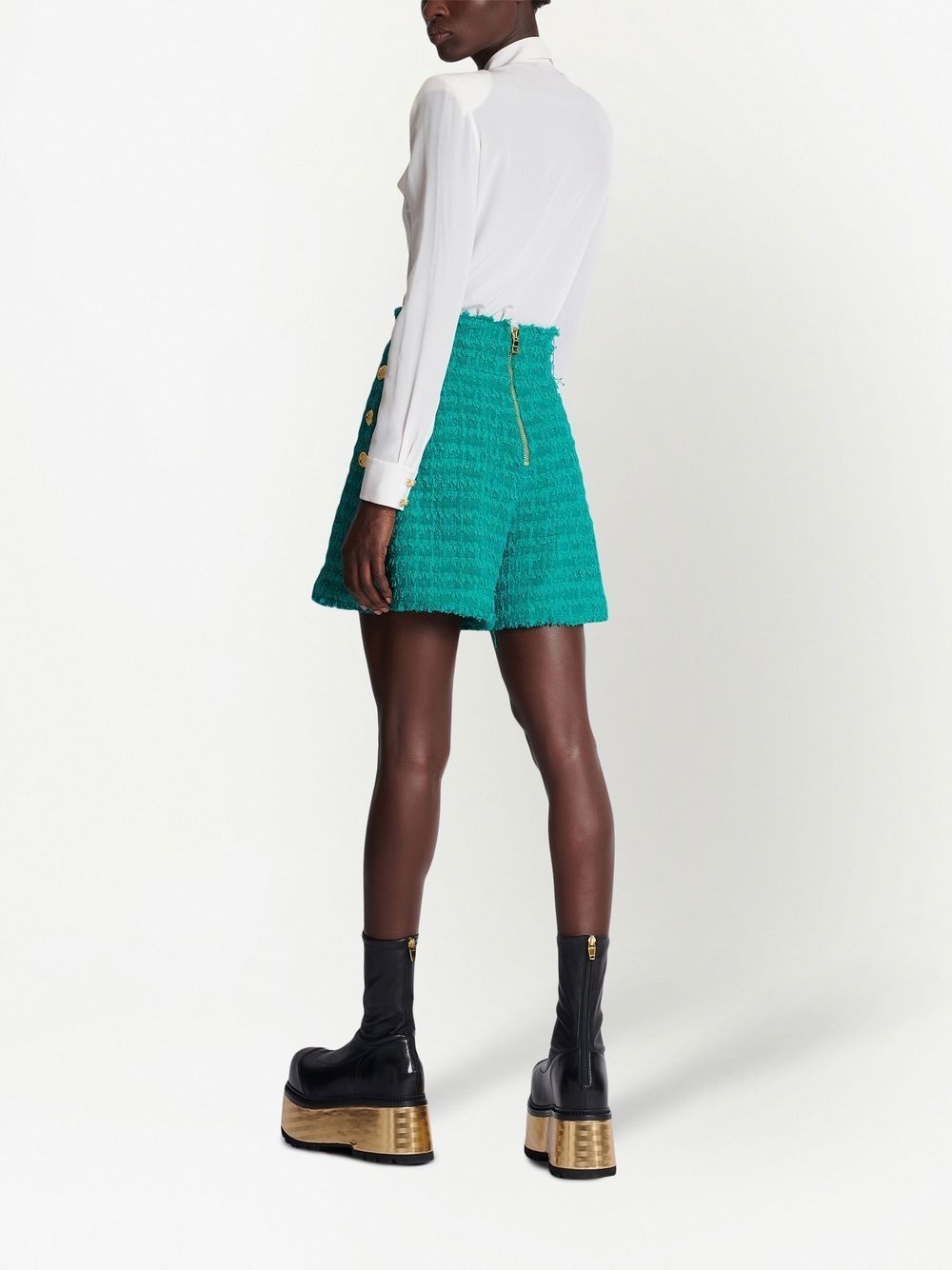 tweed tailored shorts - 4