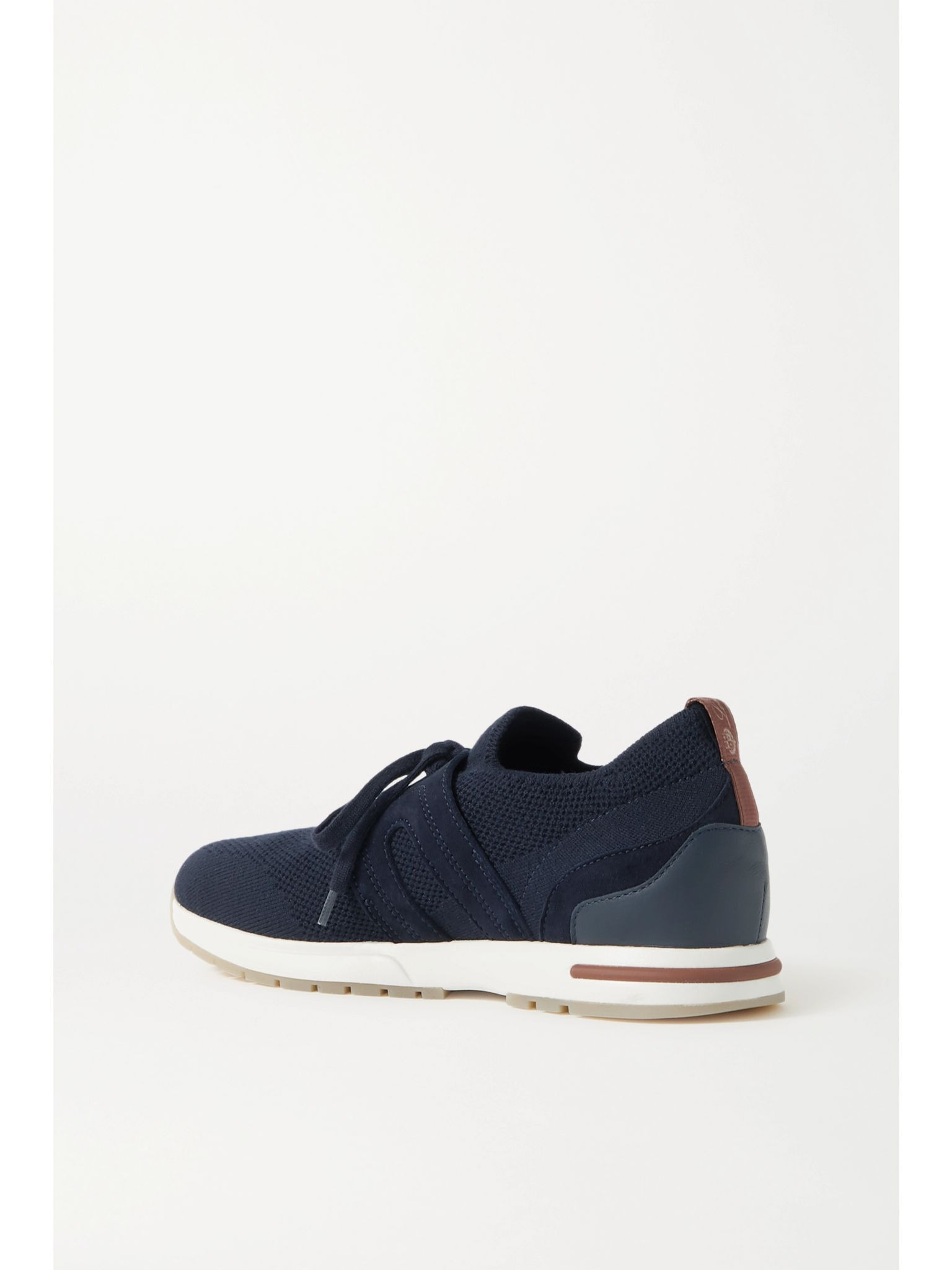 Flexy Lady wool, leather and suede sneakers Navy - 3