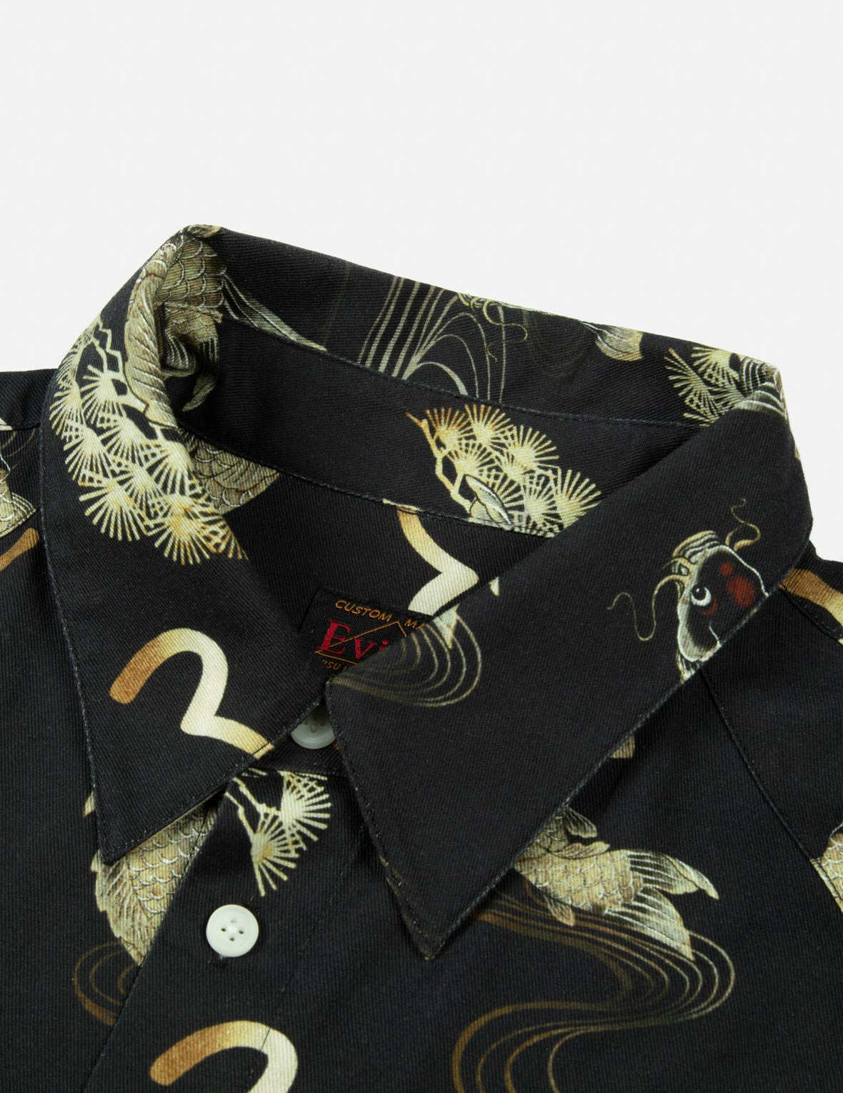 ALLOVER CARP AND SEAGULL PRINT OVERSIZED SHIRT - 9