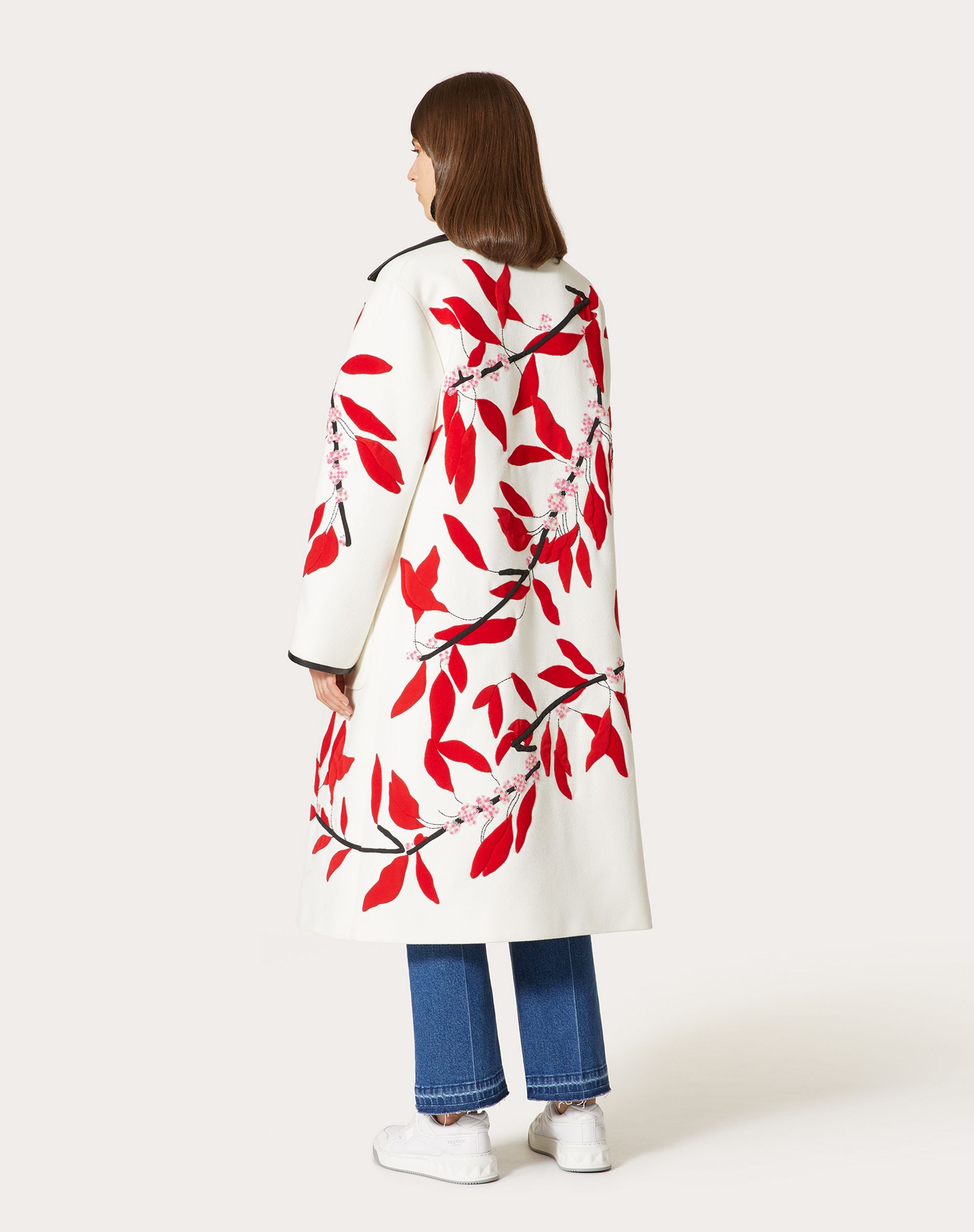 EMBROIDERED COMPACT DRAP COAT - 4
