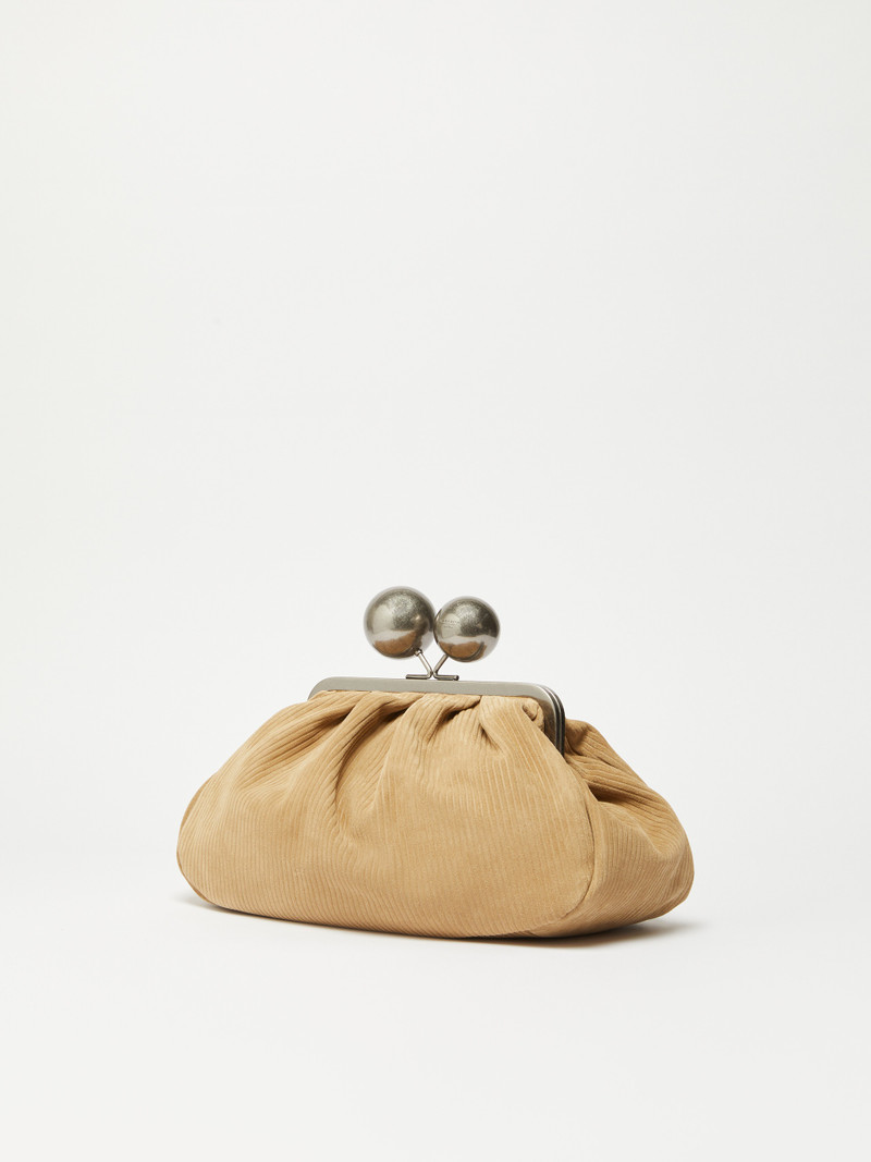 WEEKEND Max Mara DESTINO Medium ribbed suede Pasticcino Bag outlook