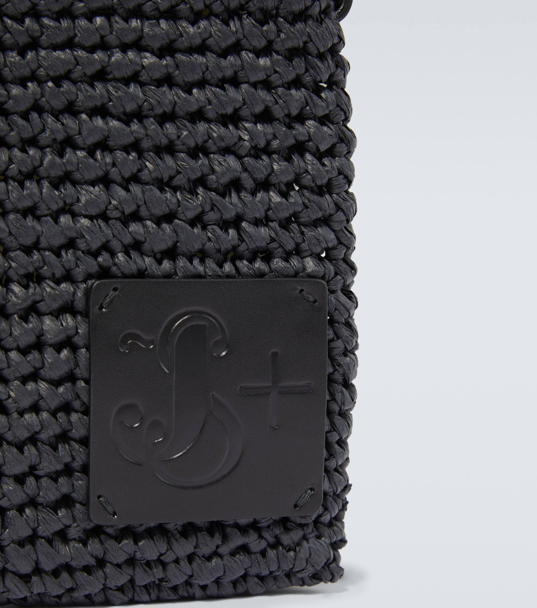 Crochet raffia phone pouch - 6