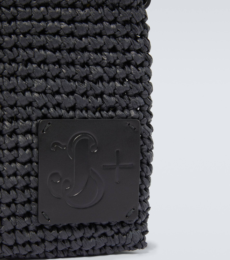 Jil Sander Crochet raffia phone pouch outlook