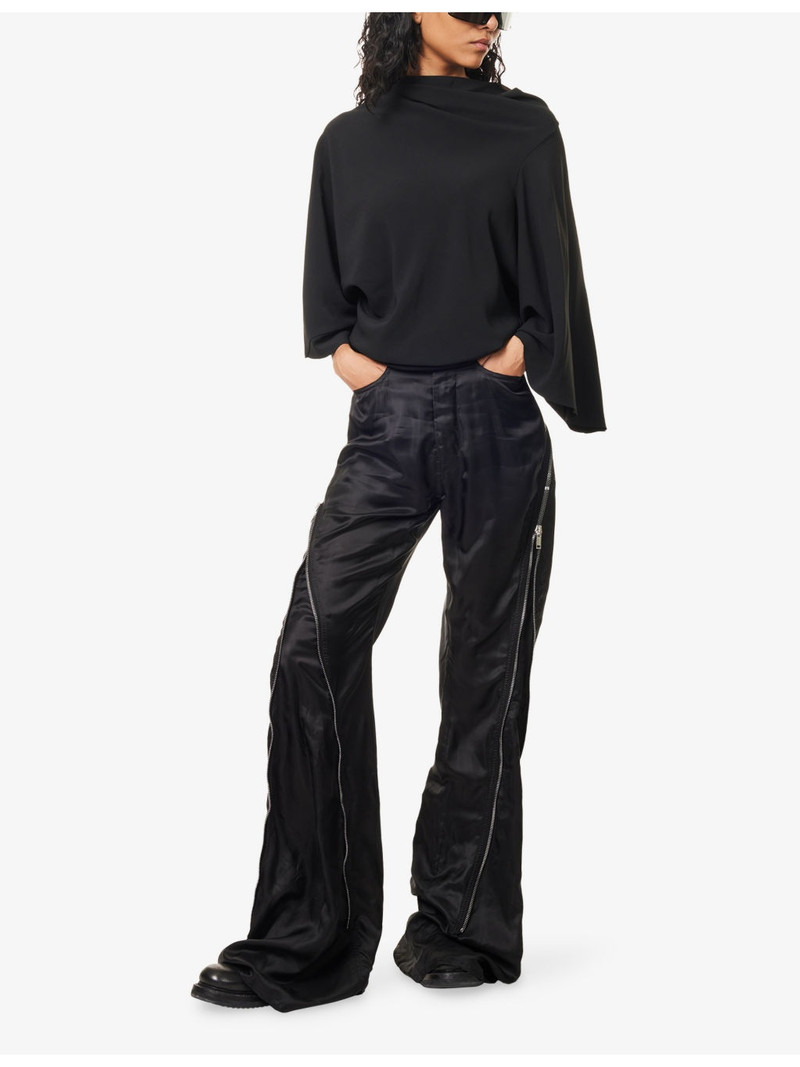 Rick Owens Bolan Banana Zipped Leather Trousers outlook