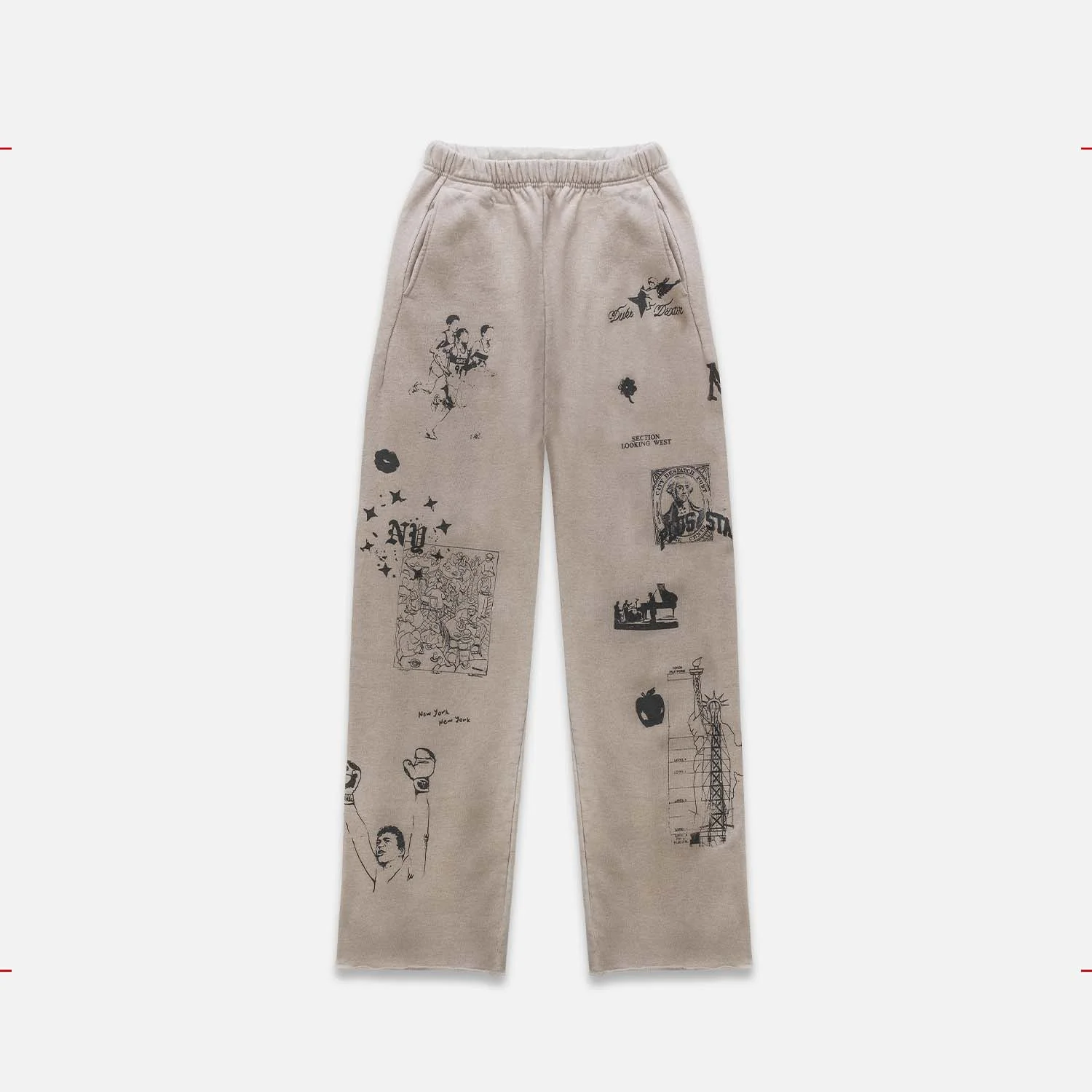 NY Sketch Oat Marl Sweat Pant - 1