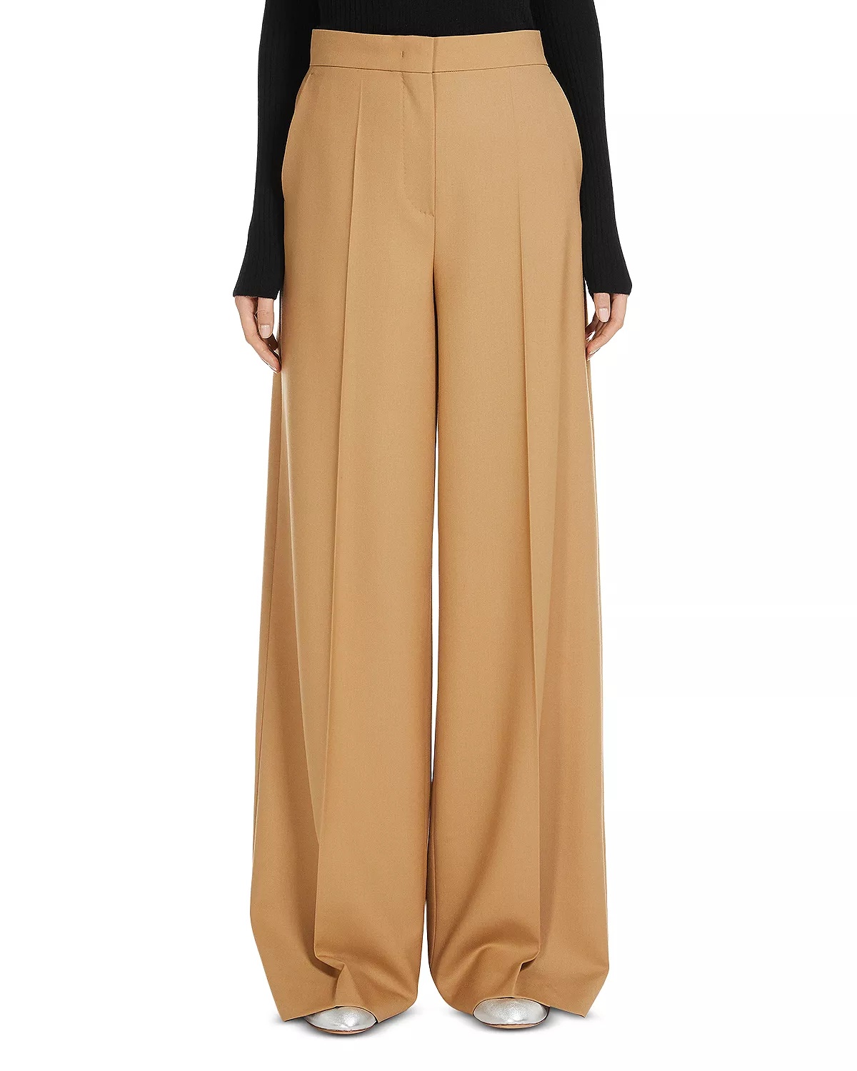 Max Mara Senna Wide Leg Wool Pants | bloomingdales | REVERSIBLE
