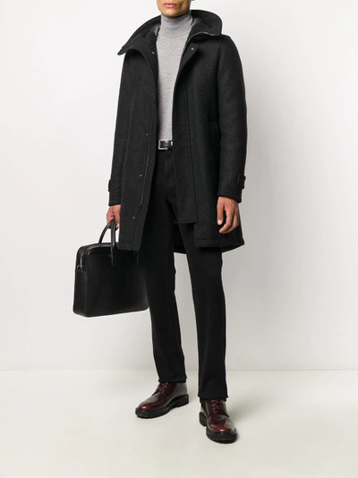 Herno hooded wool coat outlook