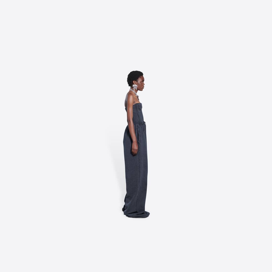Women's Baggy Pants in Black - 2