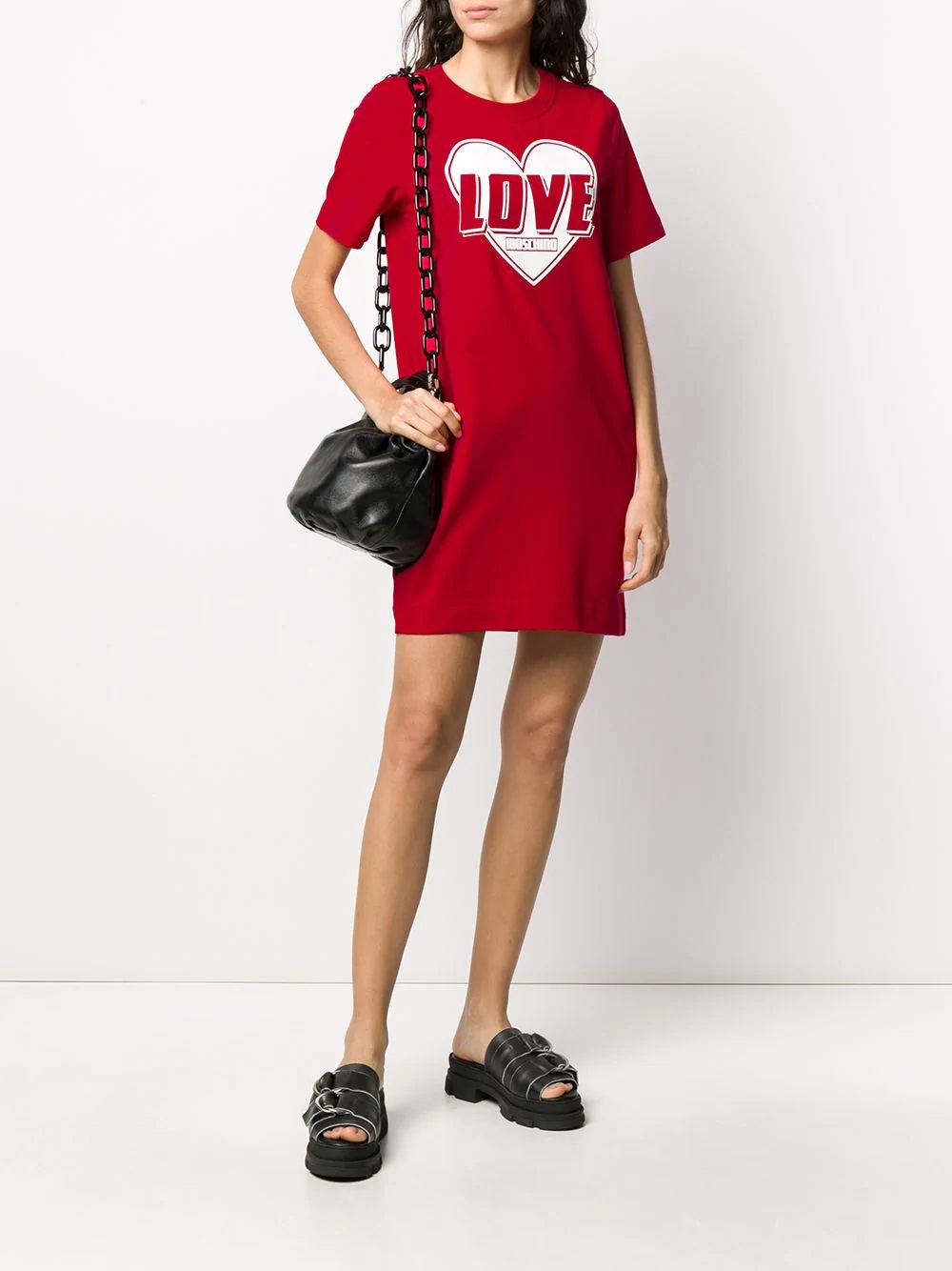 logo print T-shirt dress - 2