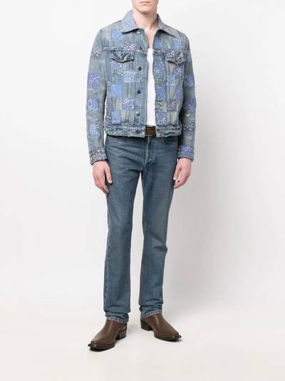 AMIRI bandana-patchwork denim jacket outlook