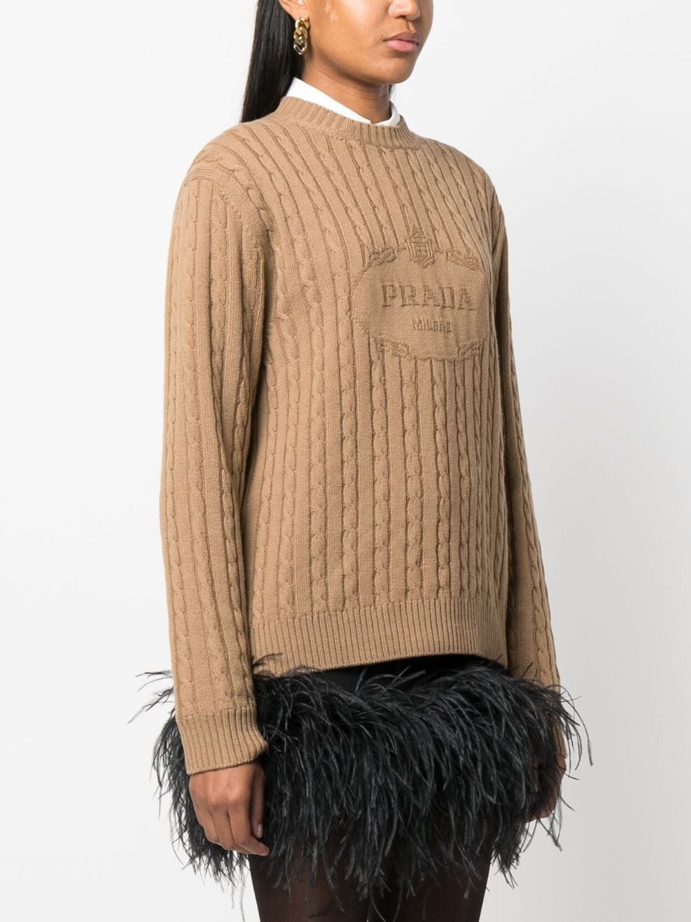 intarsia-knit logo jumper - 3