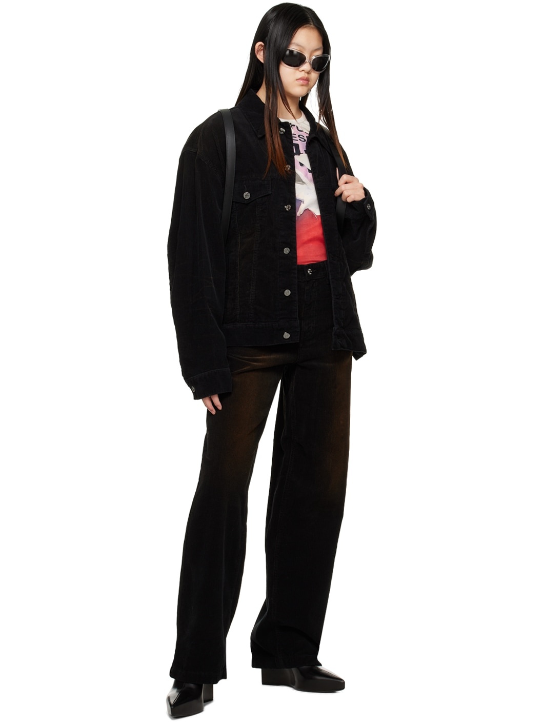 Black Washed Trousers - 4