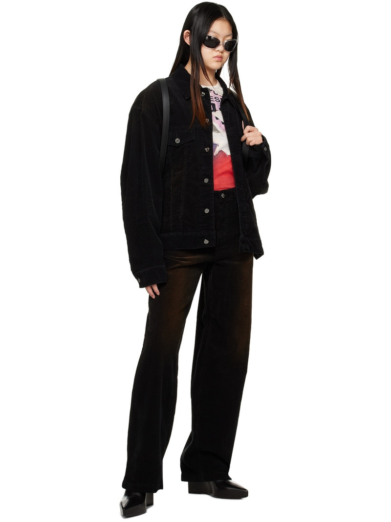 We11done Black Washed Trousers outlook