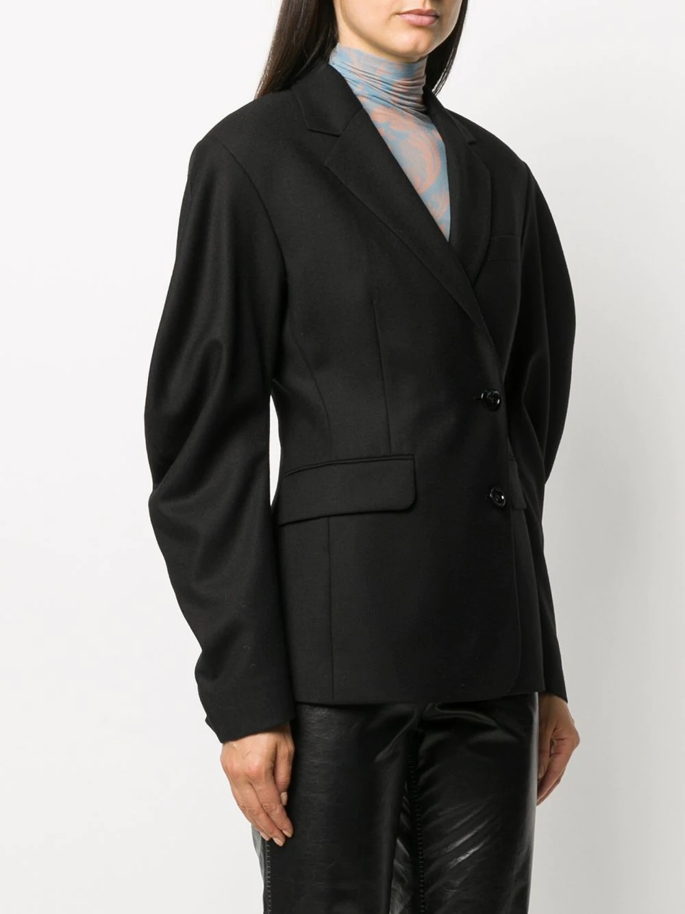 wide sleeve double-breasted blazer - 3