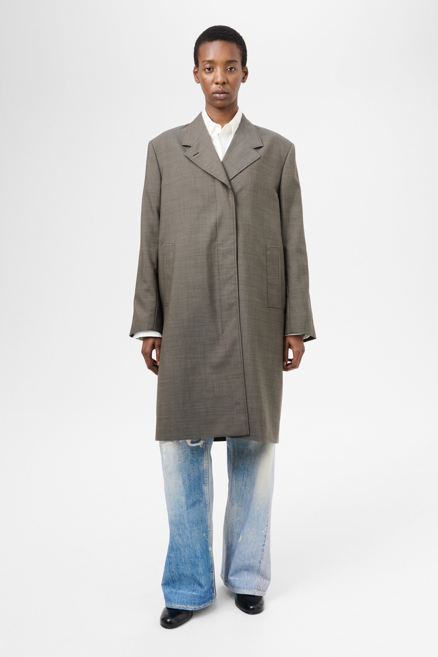 Order Coat Grey Atom Check Wool - 2
