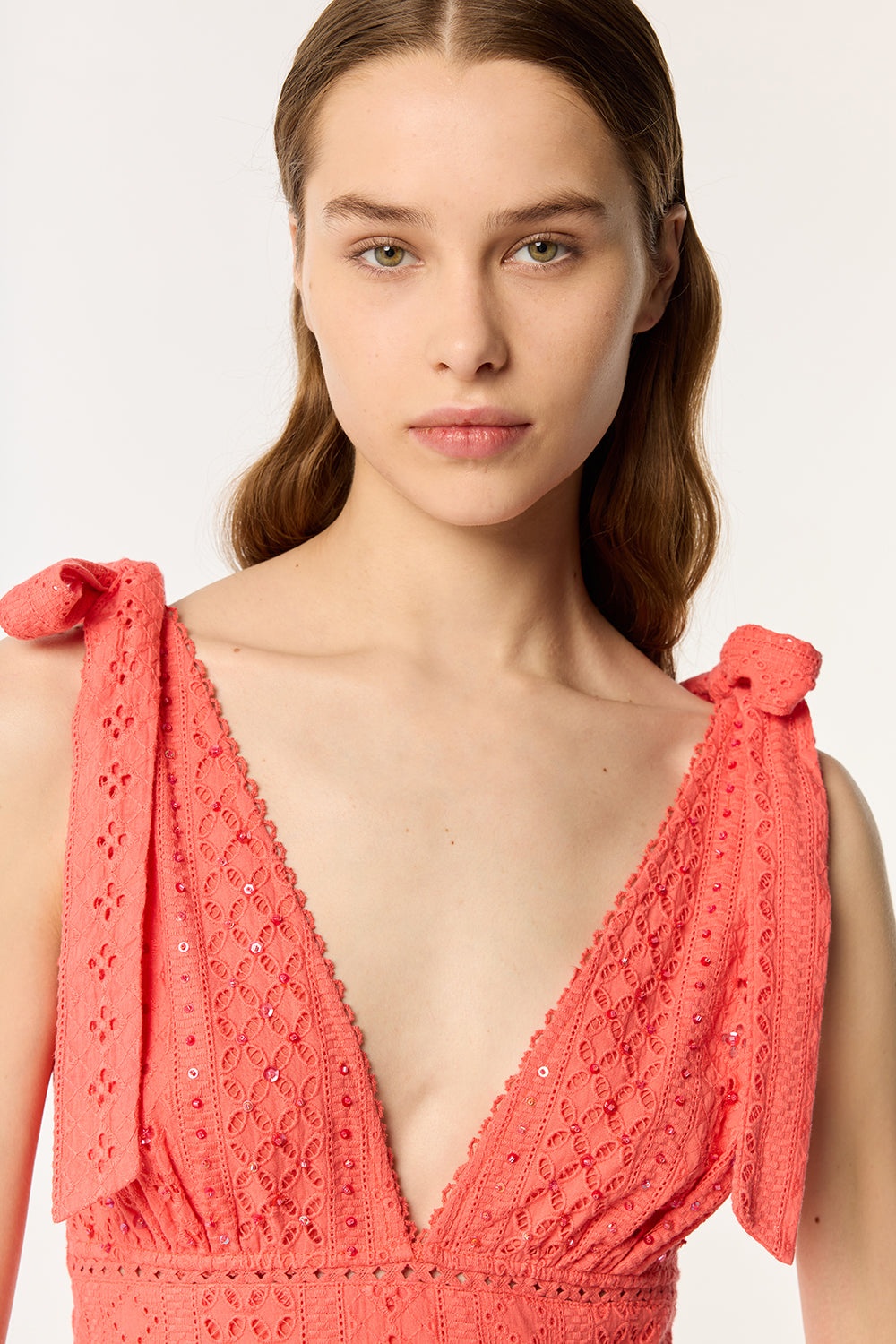 Mini Dress Cara - Coral - 2