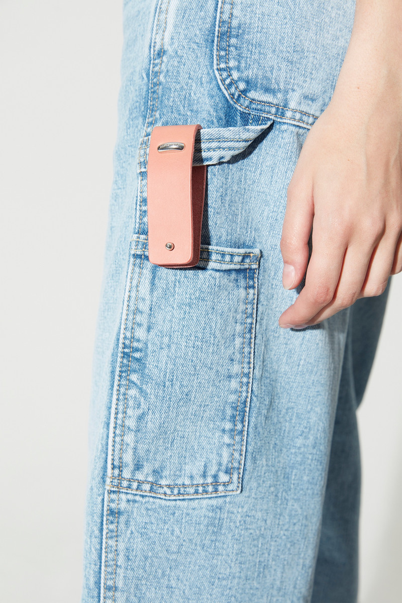 Pierced Key Holder Tasty Pink Leather 3