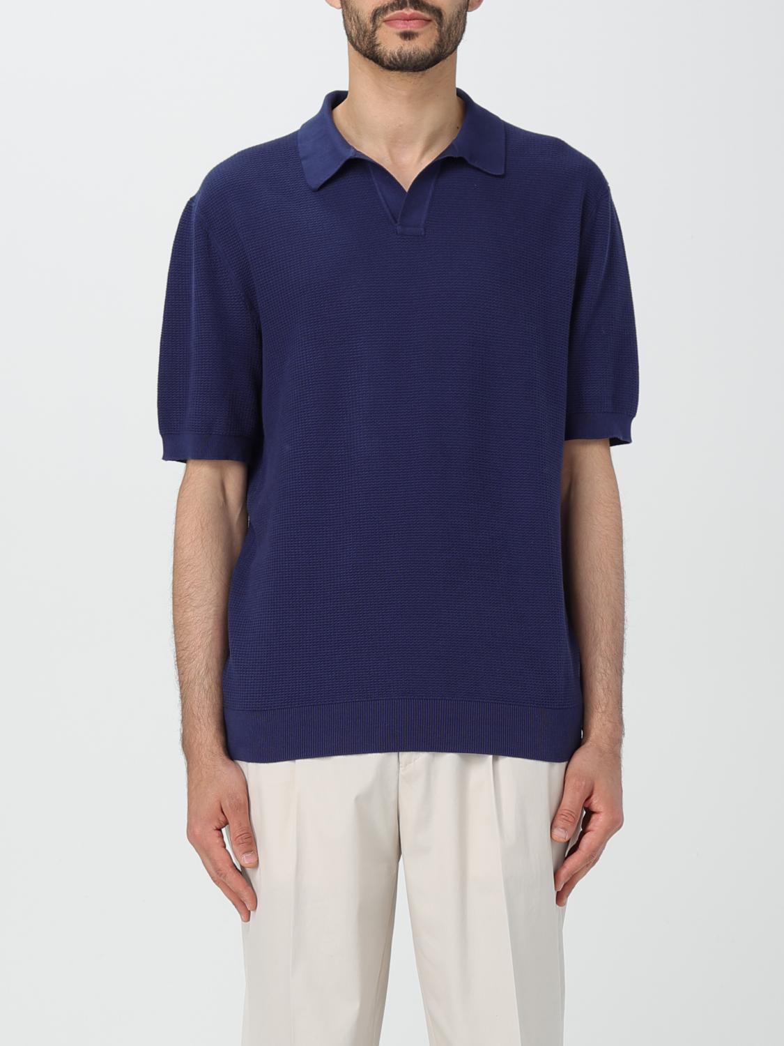 Zegna Polo Shirt Men Blue - 1