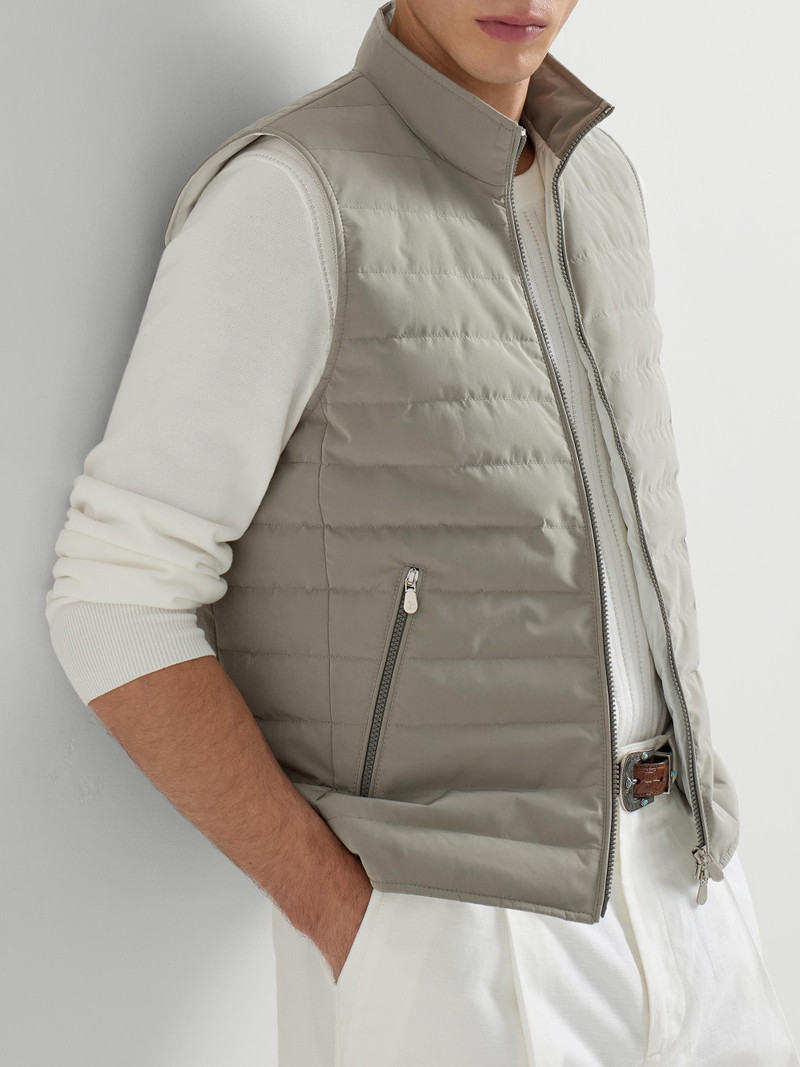 Men's Bonded Nylon Down Vest - Khaki 5