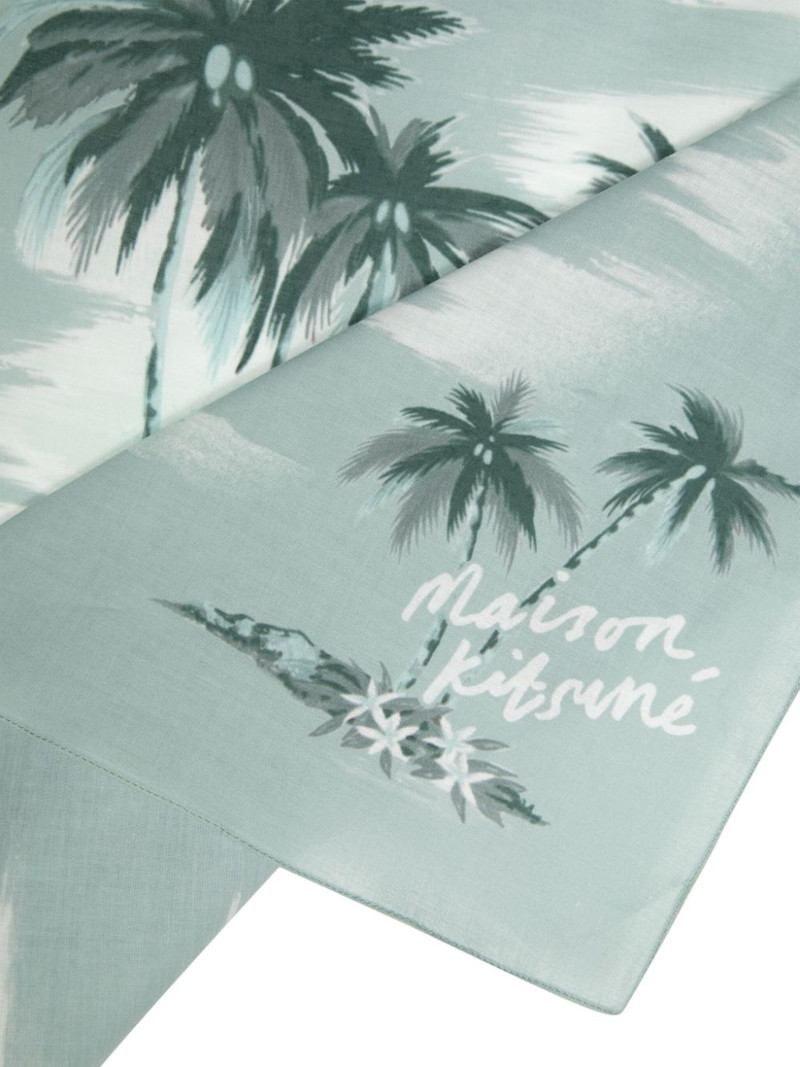 island-print cotton scarf 3