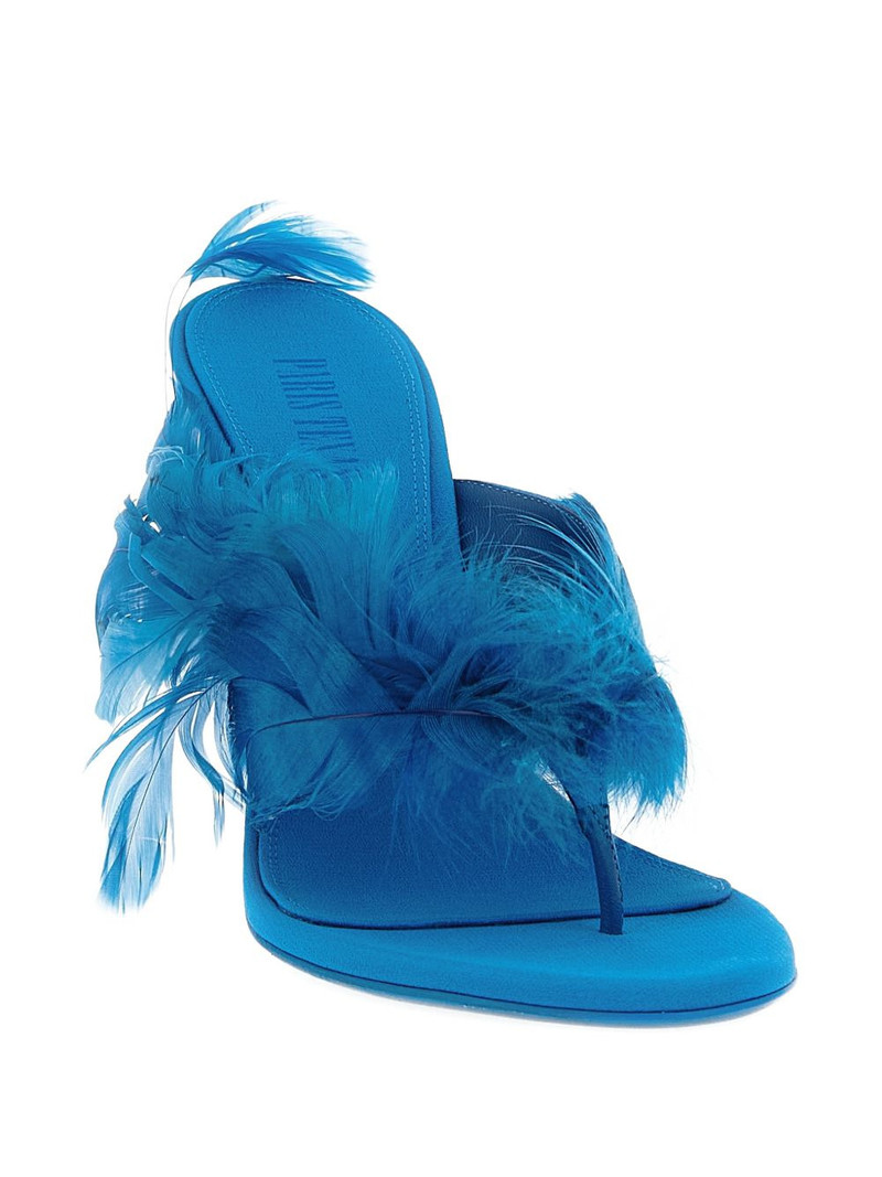 PARIS TEXAS Lidia feather thong mules outlook