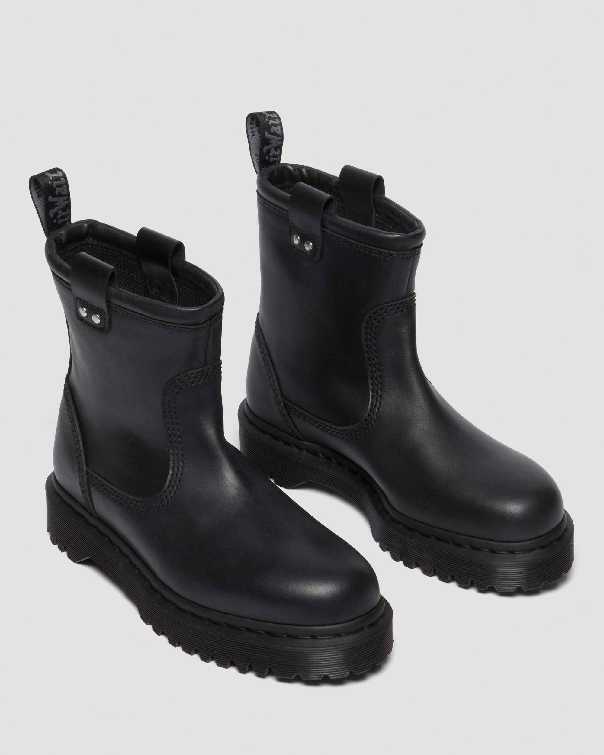 Anistone Lo Leather Biker Boots - 8