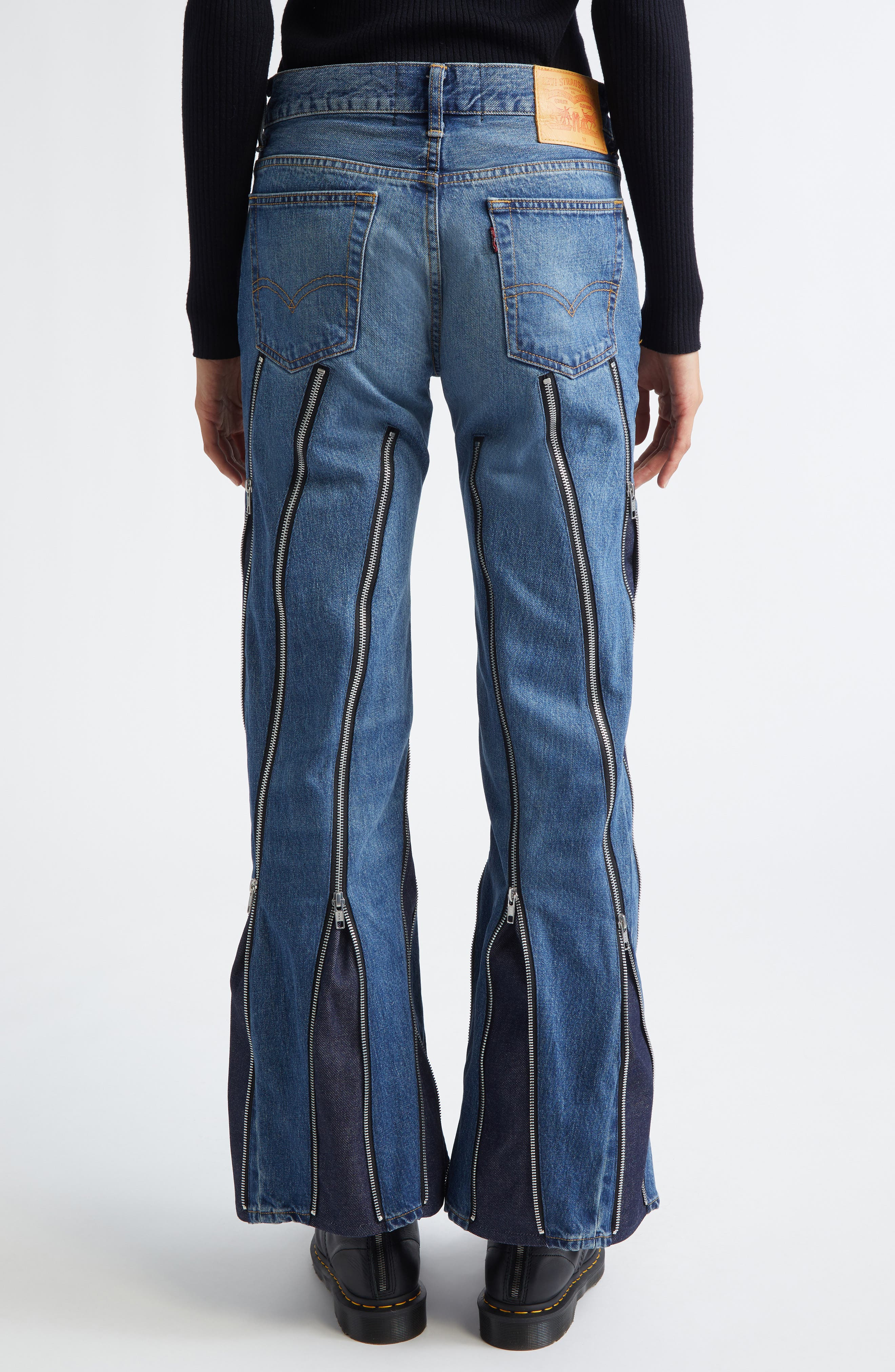 Junya Watanabe x Levi's® Zip Detail Flare Jeans in Indigo at Nordstrom - 3
