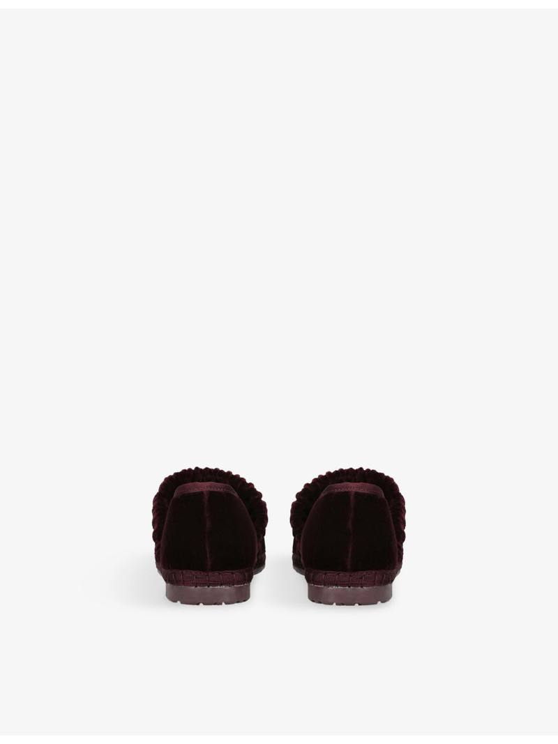 FLABELUS Mafalda Wine Velvet Mary-Jane Shoes outlook
