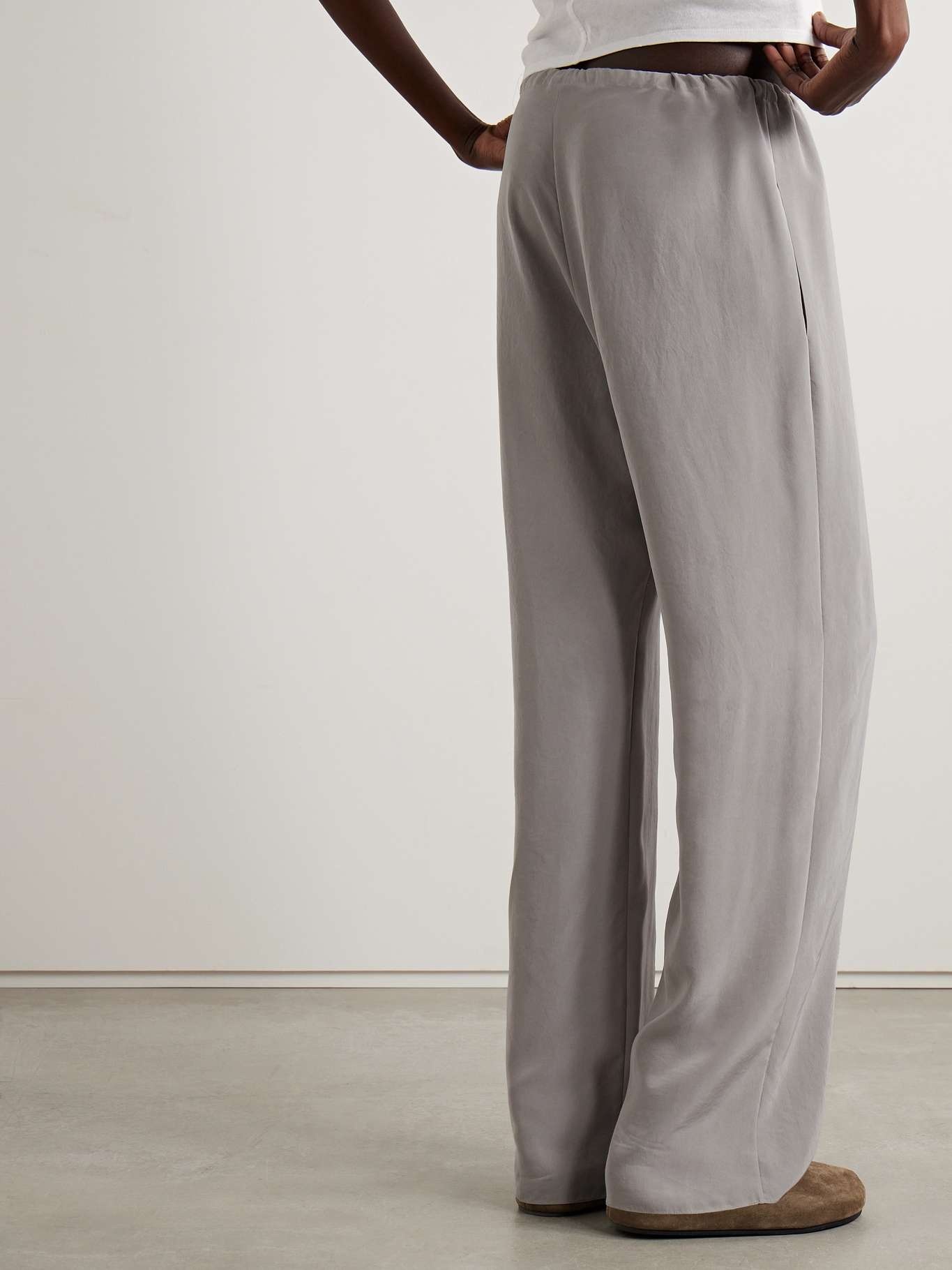 Jugi cotton wide-leg pants