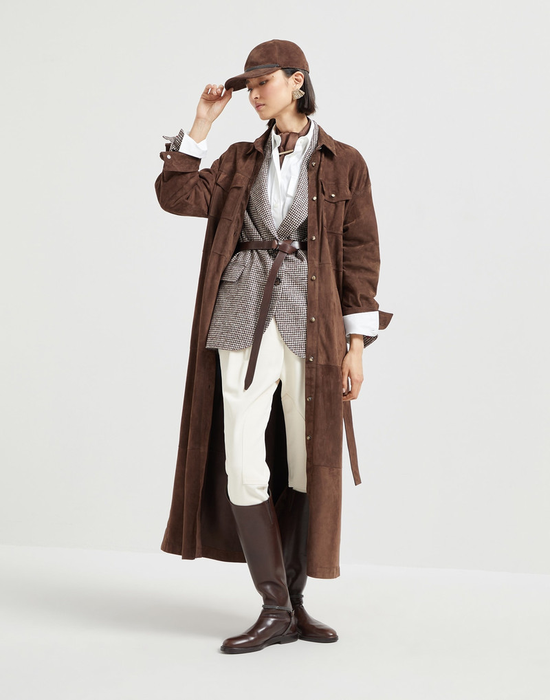 Suede shirt dress with monili 5