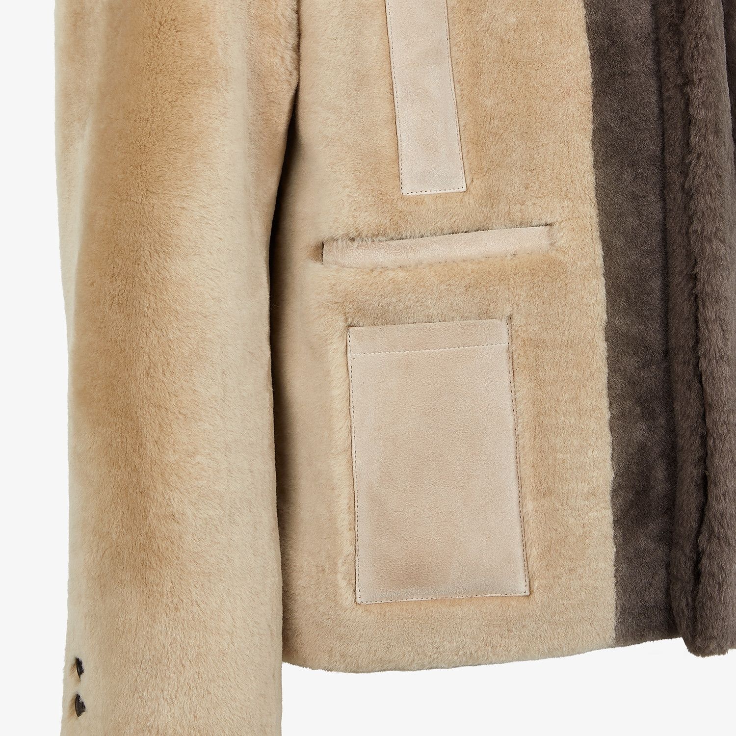 Beige shearling jacket - 3