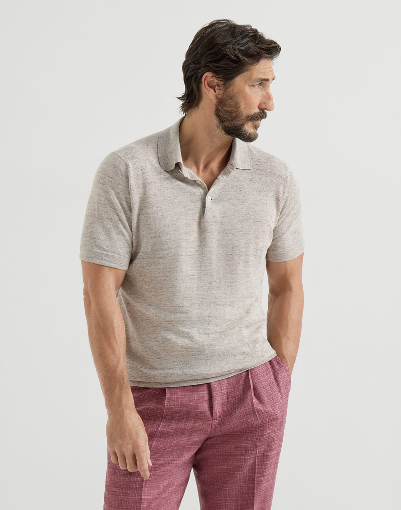 Linen and cotton knit polo 2