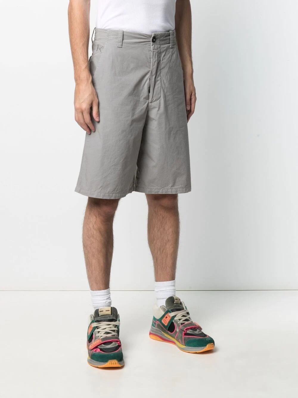 knee-length chino shorts - 3