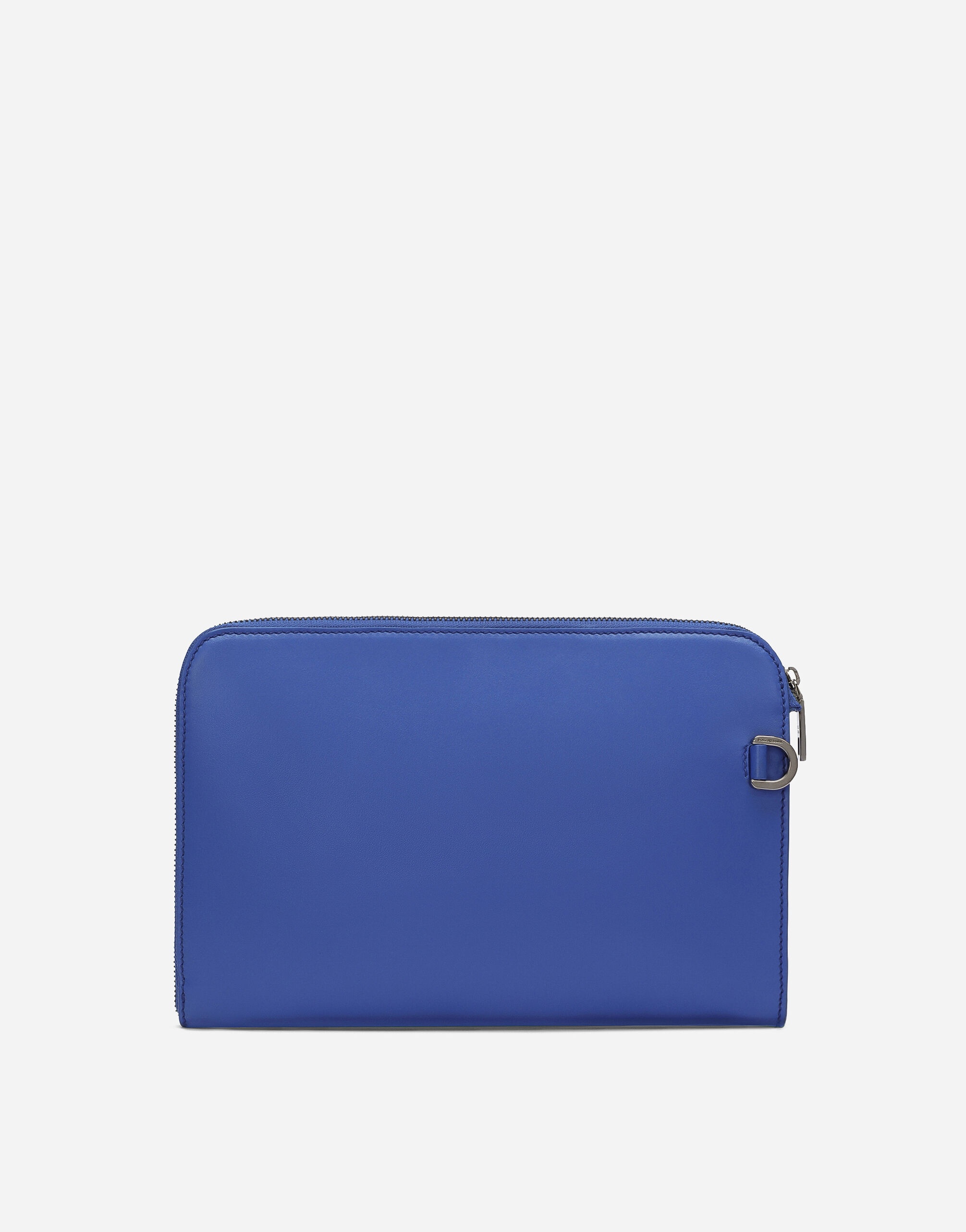 Small calfskin pouch with raised logo - 4