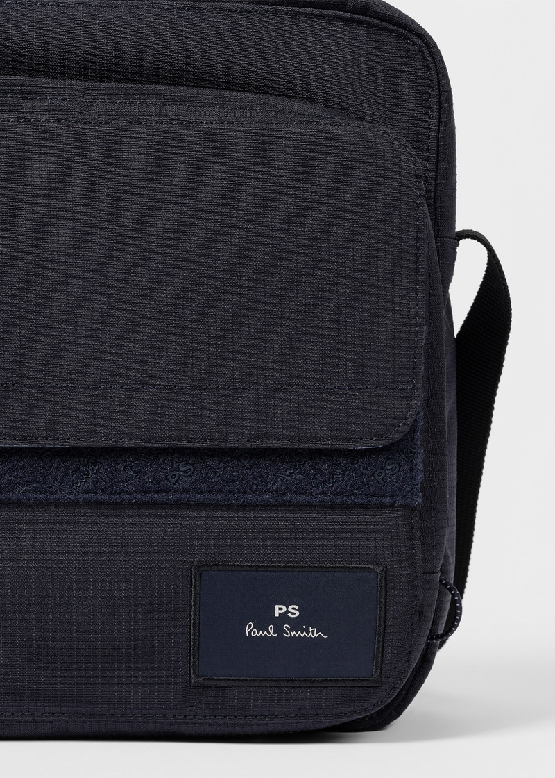 Paul Smith Dark Navy Recycled Polyester Ripstop Cross-Body Bag outlook